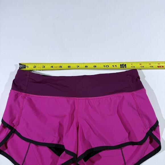 Lululemon Speed Up Shorts 2.5” Size 4 Hot Pink Magenta Black Trim Running - Picture 9 of 10